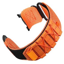 Nylonarmbånd Samsung Galaxy Watch8 Classic 46 mm / Watch8 44 mm / 40 mm Magic Tape Strap Military Style - Oransje