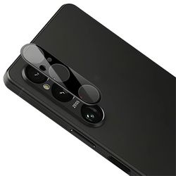 IMAK Sony Xperia 1 VI glas kamerabeskytter med akryl linsehætte - Sort Udgave
