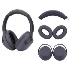 Sony WH-1000XM3 / WH-1000XM4 Silikoneetui sæt med hovedbøjle Cover Hovedtelefonbeskyttende ørepuder Hætter - Mørkeblå