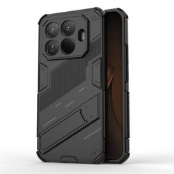 Støtsikkert hybriddeksel med et moderne preg for Xiaomi 15T Pro - Svart