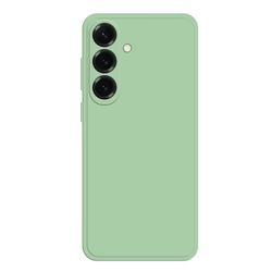 Mikrofiberfôret deksel i mykt gummi for Samsung Galaxy S26 / Samsung Galaxy S26 Plus - Matcha Grønn
