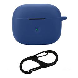 Bowers & Wilkins Pi6 Silicone Case with Anti Lost Buckle Bluetooth Earphones Protective Cover - Dark Blue