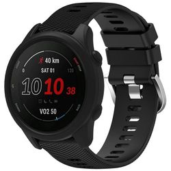 Garmin Forerunner 255 / Forerunner 265 Cross-Texture silikonerem med urkasse - Sort