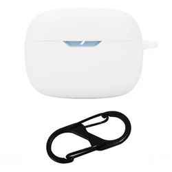 JBL Wave Beam 2 Bluetooth-hörlurar Fodral med skyddande silikonhölje med spänne - Vit