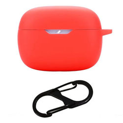JBL Wave Beam 2 Bluetooth Earphones Case with Anti Lost Buckle Silicone Protective Cover - Red