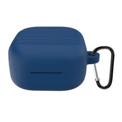 Samsung Galaxy Buds4 / Buds4 Pro mjukplastfodral och skyddsöverdrag för hörlurar med karbinhake - Midnattsblå