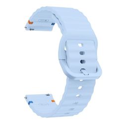 Huawei Watch GT 5 41 mm silikonerem 18 mm håndledsrem med bølgesting - Babyblå