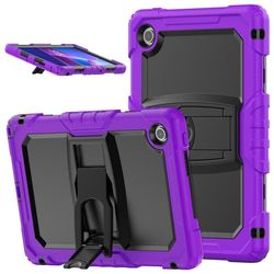 Lenovo Tab 10.1 (2025) TB-311XU / Tab TB311FU Etui med støtteben, støtsikkert og silikonbeskyttet nettbrettdeksel med skulderrem - Lilla