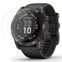 2-pakning Garmin Fenix 7X Pro Skjermbeskytter i herdet glass 2,5D HD Clear