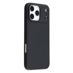 Mikrofiberfôret deksel i mykt gummi for iPhone 17 Pro - Svart
