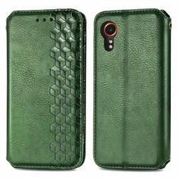 Skinn-etui med stilfult rombeavtrykk for Samsung Galaxy Xcover 7 - Grønn