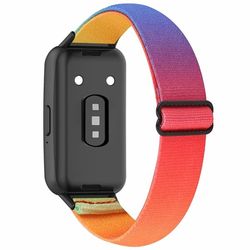 Samsung Galaxy Fit3 Urrem Elastisk Nylon Justerbar Smart Urrem - Regnbue