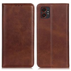 Flipveske i ekte skinn i lommebokstil for Samsung Galaxy XCover7 Pro - Kaffe