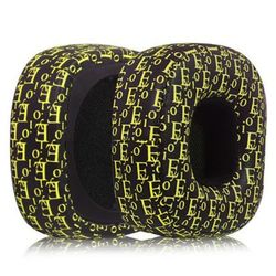 Marshall Major III Replacement Ear Pads Protein Leather Headphones Ear Cushions - Black / Yellow