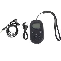 AM FM Mini Radio DC5V 76‑108MHz FM 520 522‑1710KHz AM Baggrundsbelyst Bærbar Radio med Høretelefon til Udendørs Sort