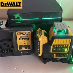 Dewalt DW089LG 12 linjer 3 sider*360 grader lodret 12V lithiumbatteri laserniveau vandret grøn meter udendørs