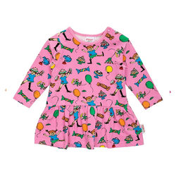 Pippi Langstrømpe Festkjole Babylyserød