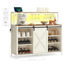 Barskap 36x120x114 cm Hvit-Brun MDF