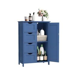 Sideboard, 30x55x82 cm, Blå, MDF
