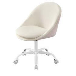 Kontorstol Fleece Sminkestol 60x60x80-90 cm Hvit