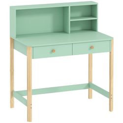 Børne skrivebord 90x52x105 cm grøn opbevaring