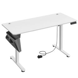 Höj- och sänkbart skrivbord 60x120x72-120 cm vitt, elektriskt