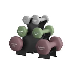Hantelset, Hexagon, 13.5x6.5x6 cm, Grå, Neoprenbeläggning, Fitness