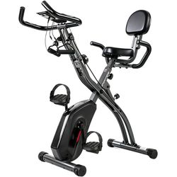 3-i-1 foldbar motionscykel med Bluetooth 105x53,5x109 cm sort