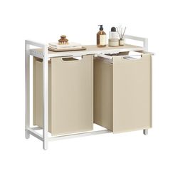 Tvättkorg, 73x33x72 cm, Beige, Oxfordtyg