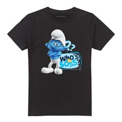 The Smurfs Unisex Adult Who´s The Boss? Brainy Smurf T-Shirt
