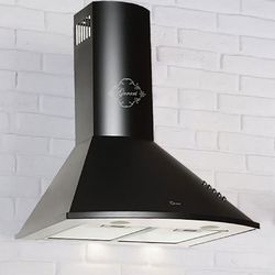 Fläktkåpa 60 cm Gurari Väggmonterad Fläkt GCH 046 BL 6 Svart 1000m³/h Lyx tillverkad av Gurari • Utsugning & Återvinning