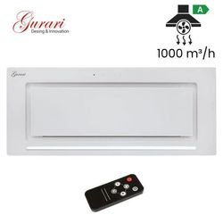 Inbyggd köksfläkt 70 cm GURARI GCH 217 + Fjärrkontroll • Klass A • Vit glas • Takfläkt 1000 m³/h