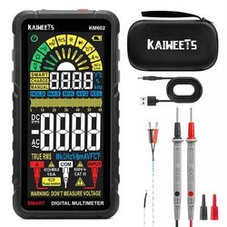 [7/10 Tilstand] KAIWEETS KM602 Smart Multimeter - Automatisk områdemåling, 6000 trin, Genopladelig, NCV og temperatur