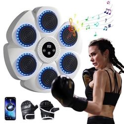 Musikalsk boksemaskin - PRUMYA - Bluetooth - Boksehansker inkludert - 9 moduser - USB-oppladbar