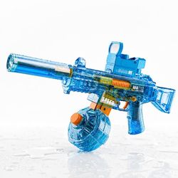 Elektrisk vannpistol UMP 45 Spitfire modell blå eller grå med LED-lys