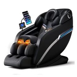Massasjestol 4D Pro+ Svart med Varmeterapi og Stemmestyring – Modell M9 Svart