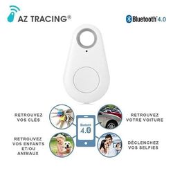 AZ TRACING® Anti-Lost Connected Keychain Tracker Locator och Remote Photo Trigger - IOS och Android - Vit färg