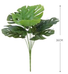 Skilpadderyggblader simulerer grønne planter - 36 cm