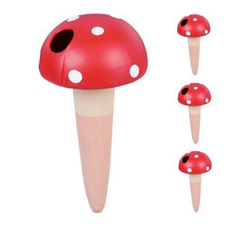 Set med 4 svampar i lerkottar