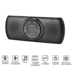 Håndfri Bil Kit - QINGQUE - Bluetooth 4.2 - Solskærm Klip - Batterilevetid 4-10H - Klar Lyd