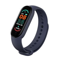 Smartwatch M6, aktivitetsmonitor, hjertefrekvens- og blodtryksmonitor, vandtæt blå -BH1011