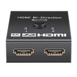 HDMI Bi-Direktionel Switch, HDMI Splitter 4K, 2x1 eller 1x2 HDMI Switcher til HDTV, DVD, højdefinition TV og