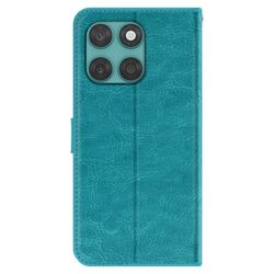 Vintage Etui - Motorola Edge 60 Fusion/Edge 60 - Turkos - Mjuk - Magnetisk