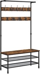 Leobert - Tøjstativ - Rustik Brun/Sort - 100X41,5X182 Cm