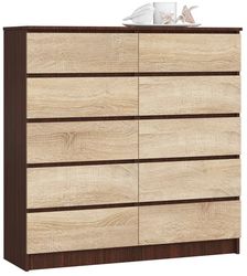 Akord Byrå 10 Lådor Vit 120X40X121