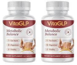 Vitaglp kosttilskud – SET 2x60 kapsler – med grøn te-ekstrakt, æbleeddike, ingefær, kanel, krom og planteekstrakter – Til voksne.