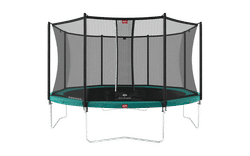 BERG Trampolin Favorit Regular 430 Grøn + Safety Net Comfort til Børn