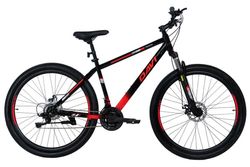 Mountainbike Terrano 29", 170-195 cm, 21 växlar, Svart/Röd