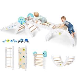 9-i-1 Montessori klatresett med sklie og rampe