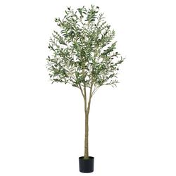 Kunstig oliventre 180 cm med potte, 1296 blader, 72 oliven